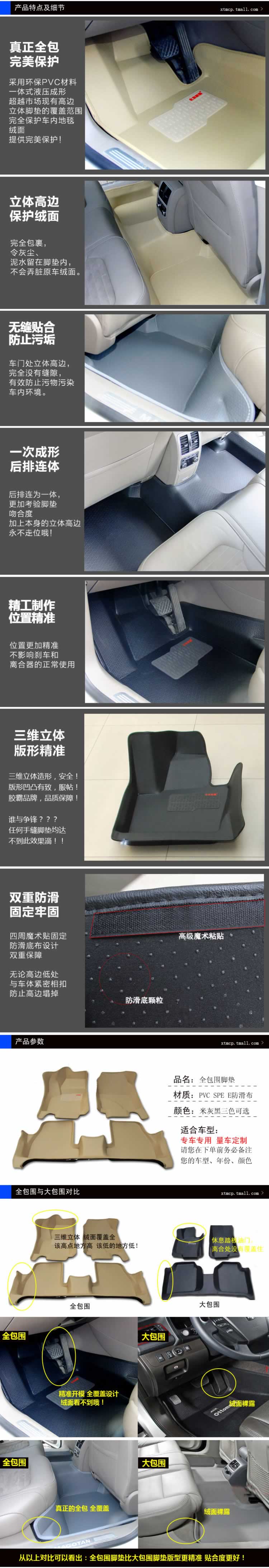 全包圍腳墊汽車(chē)腳墊汽車(chē)用品描述