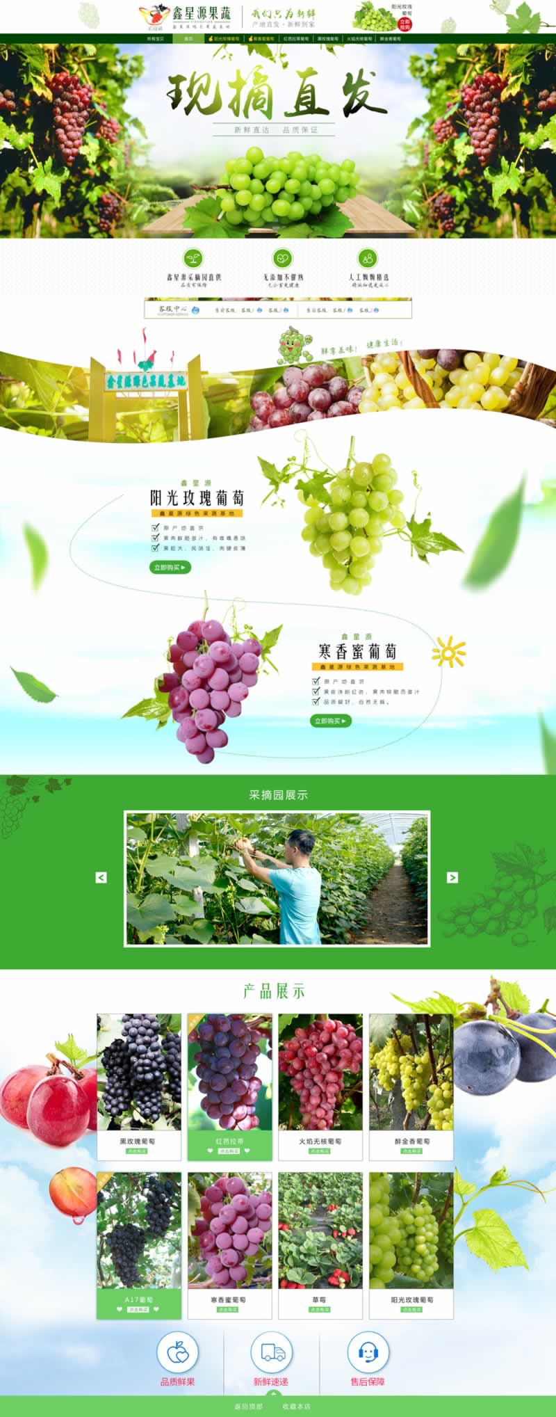 鑫星源果蔬水果蔬菜生鮮網店裝修